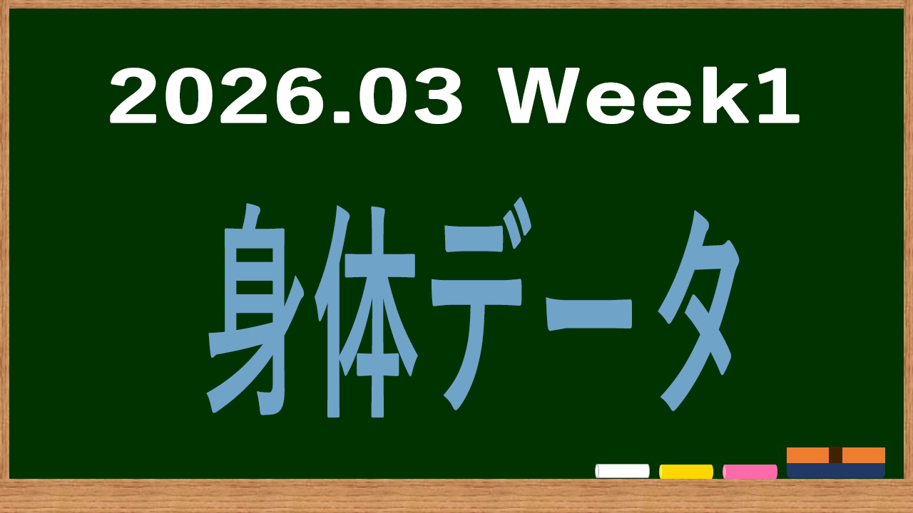 2026年3月第1週の身体データ記録